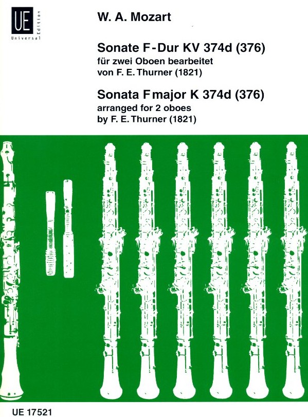 W.A. Mozart: Sonate F-Dur KV 374d-(376)<br>gesetzt fr 2 Oboen von F.E. Thurner