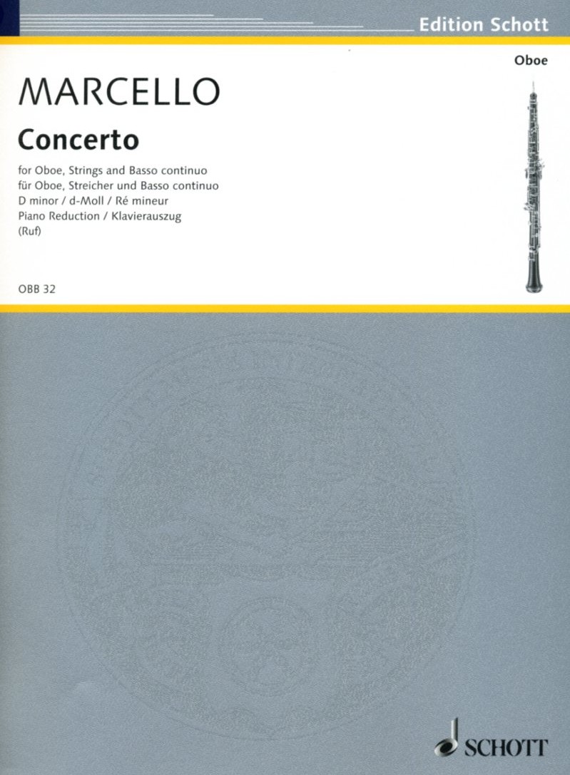 A. Marcello: Konzert d-moll fr Oboe +<br>Streicher - KA / Herausgeber H. Ruf