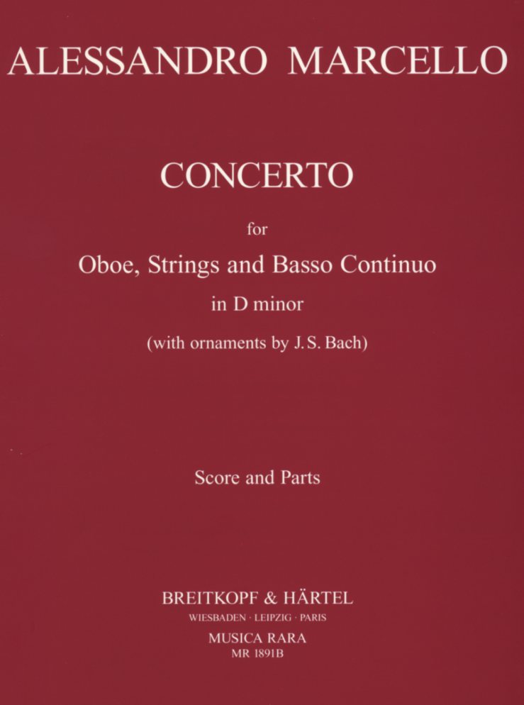 A. Marcello: Konzert d-moll fr Oboe +<br>Streicher - Stimmen + Partitur / MR