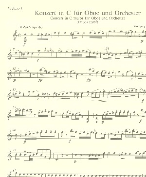 W.A. Mozart: Konzert C-Dur<br>Oboe+Orch./BA - Streicher je Stimme