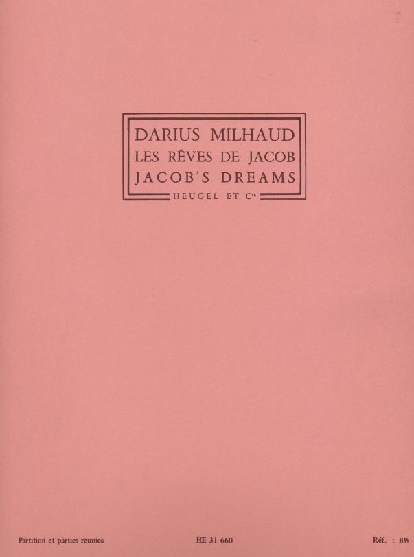 D. Milhaud: &acute;Les rves de Jacob&acute; fr<br>Oboe und Streichquartett
