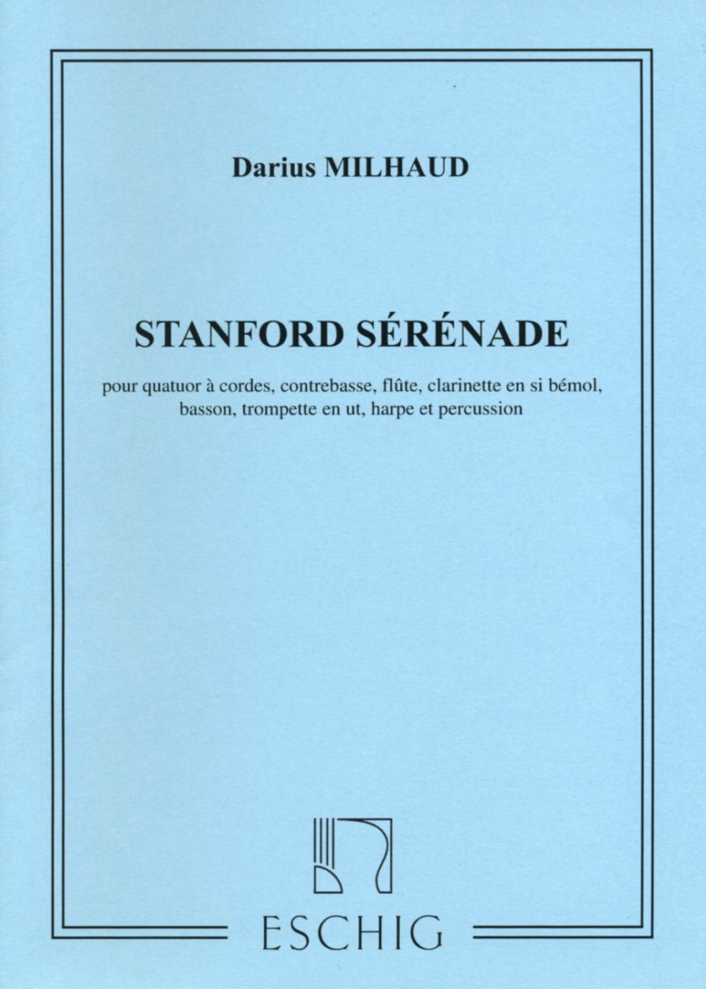 D. Milhaud: Stanford Serenade fr Oboe<br>Oboe + Elf Instrumente - Stimmen