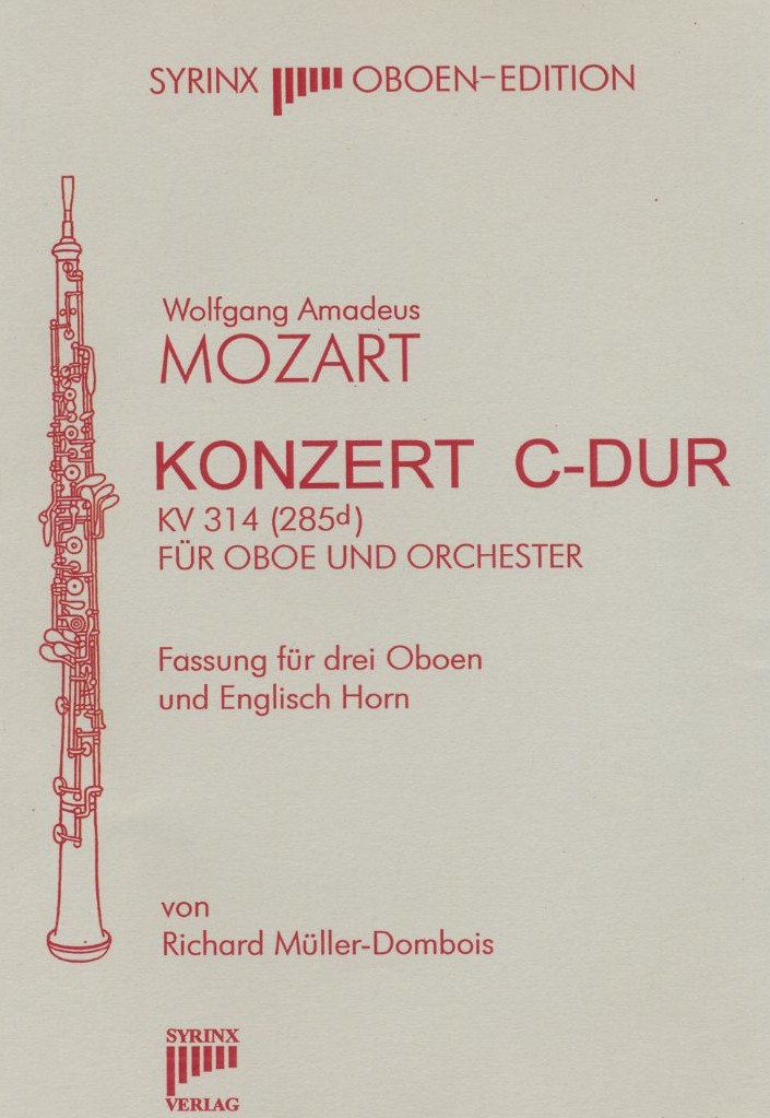 W.A. Mozart: Konzert C-Dur fr Oboe +<br>Orch. - ges. fr 3 Oboen + Engl. Horn