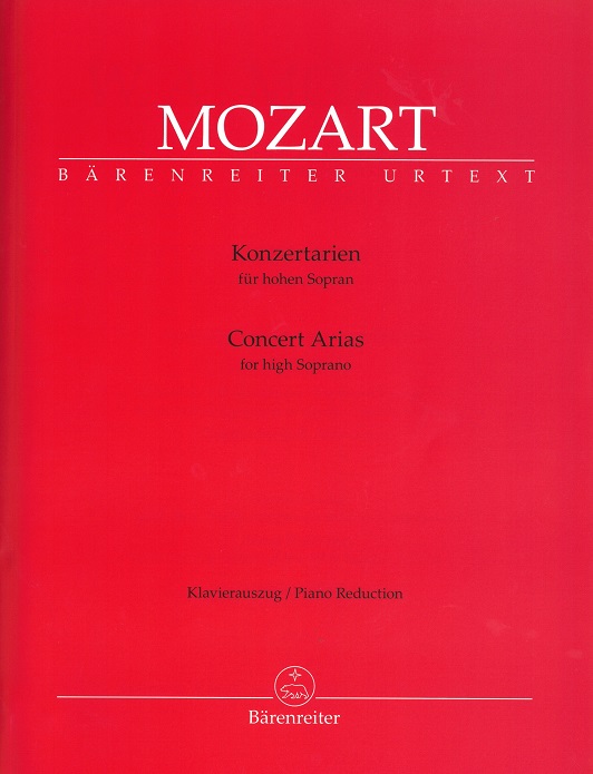 W.A. Mozart: 11 Konzertarien für hohen S<br>(oder Oboe) - incl. KV 368 + 538 / mit K