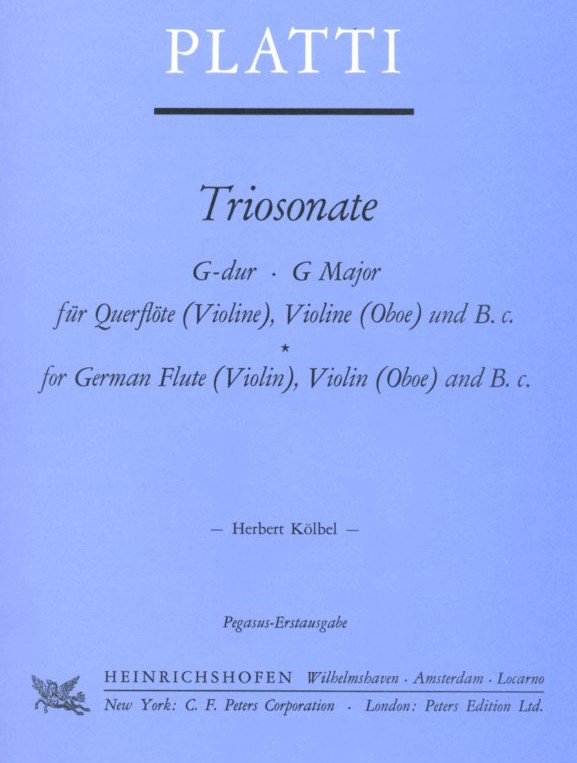 G.B. Platti: Triosonate G-Dur fr<br>Flte, Oboe + BC / Heinrichshofen