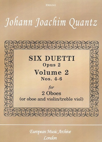 J.J. Quantz: 6 Duette op. 2<br>fr 2 Oboen - Band II - European Music A