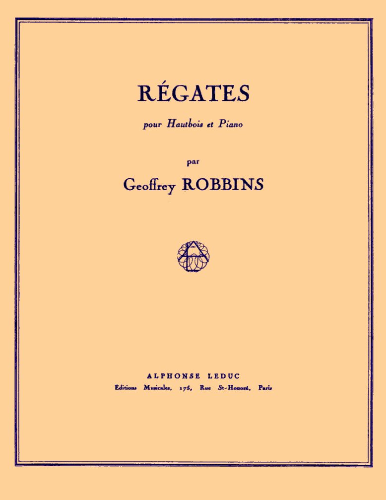 G. Robbins: Rgates pour hautbois et<br>piano