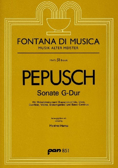 Pepusch: Sonate G-Dur<br>fr Flte (Oboe) + BC