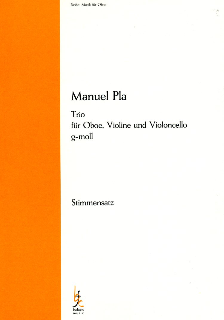 M. Pla: Trio fr Oboe, Violine +<br>Cello (Fagott) - Stimmen