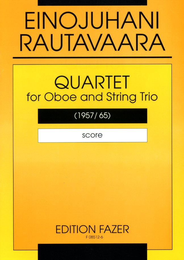 E. Rautavaara: Oboenquartett - fr<br>Oboe + Streichtrio - Partitur