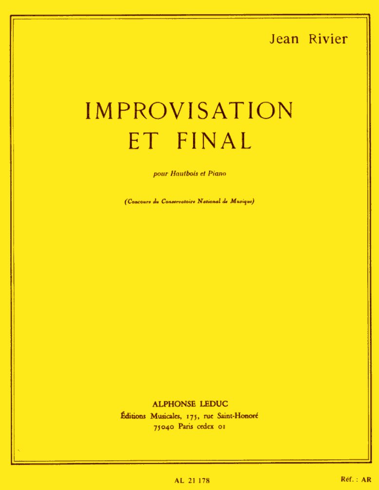Rivier: &acute;Improvisation et Final&acute;<br>fr Oboe + Klavier