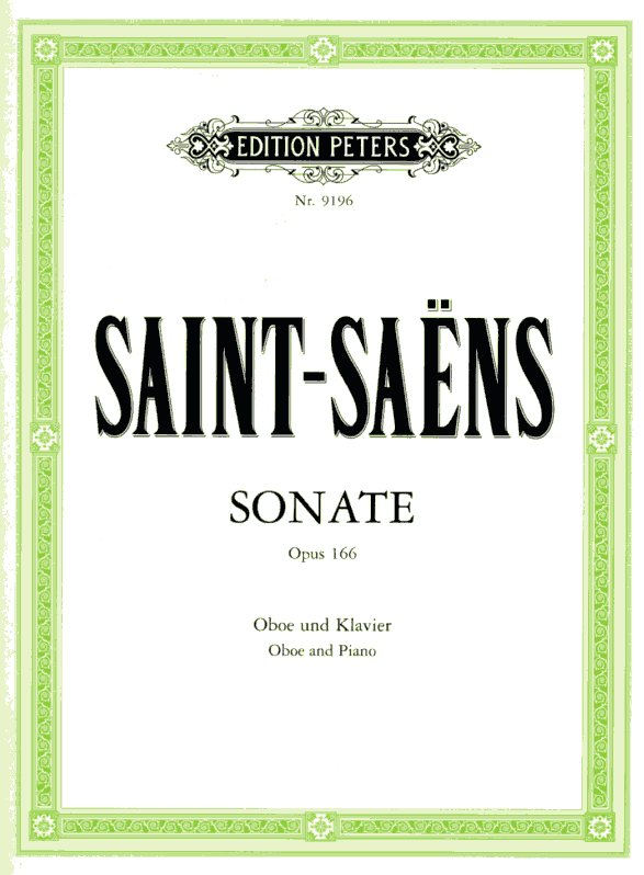 C. Saint-Saens: Sonate op. 166<br>fr Oboe + Klavier / Peters