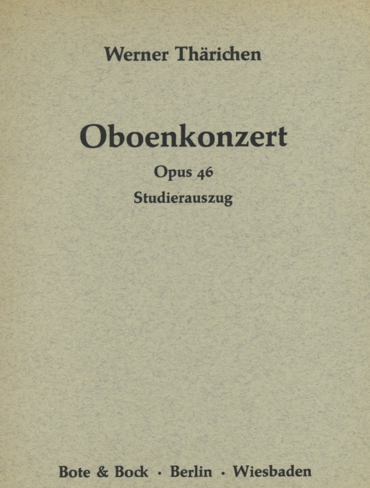W. Thrichen: Oboenkonzert Opus 46<br>Studierauszug