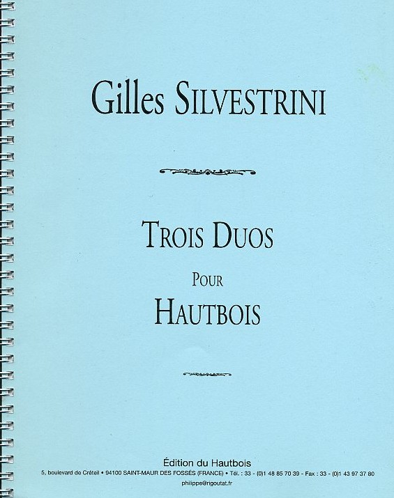 G. Silvestrini: Trois Duos fr 2 Oboen<br>aus -Six Etudes pour Hautbois-