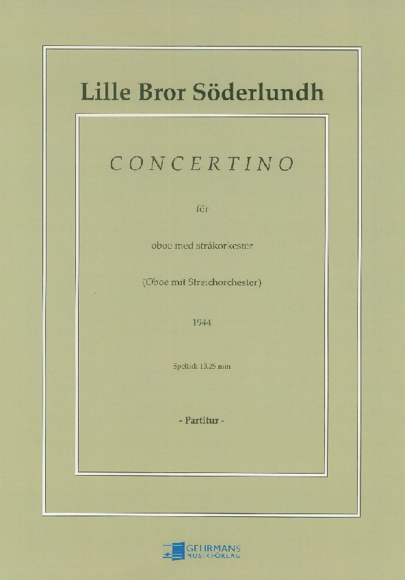 L.B. Sderlundh (1912-1957): Concertino<br>fr Oboe + Streichorch. - Partitur