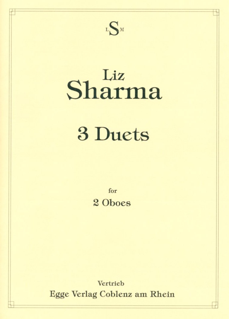 L. Sharma(*1951): 3 Duets<br>fr 2 Oboen