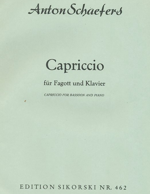 A. Schaefers(*1908): Capriccio<br>fr Fagott + Klavier