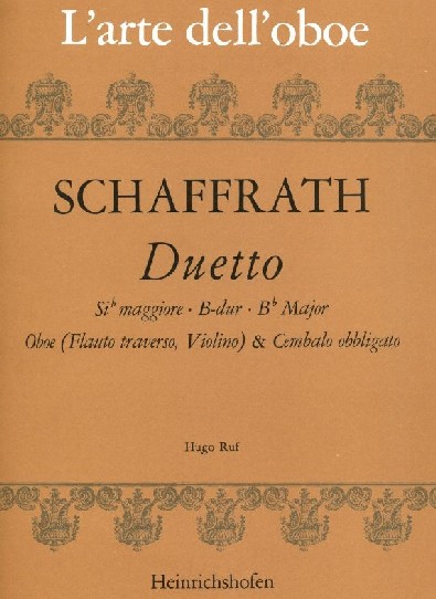 Chr. Schaffrath: Duetto in B-Dur fr<br>Oboe + BC