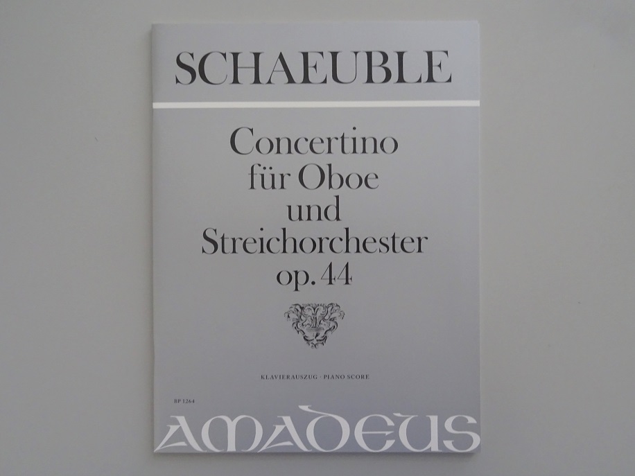 H. Schaeuble(1906-88): Concertino<br>op. 44 fr Oboe + Streicher - KA