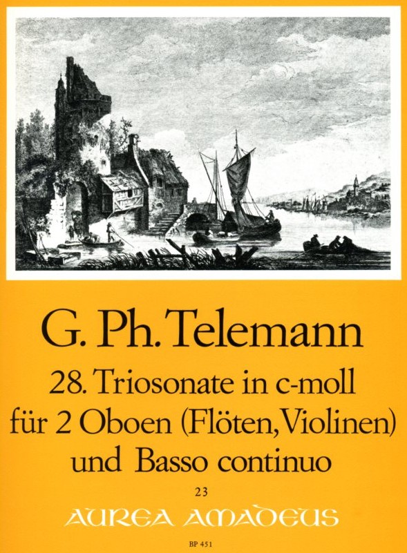G.Ph. Telemann: 28. Triosonate c-moll<br>(TWV 42:c4) fr 2 Oboen + BC / Amadeus