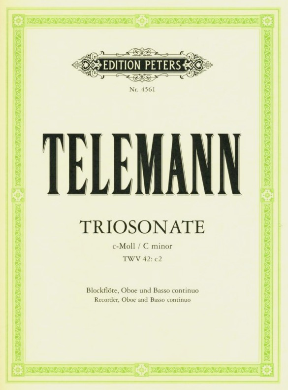 G.Ph. Telemann: Triosonate c-moll 42:c2<br>&acute;Essercizii Musici&acute; fr Oboe, Altbfl.,BC