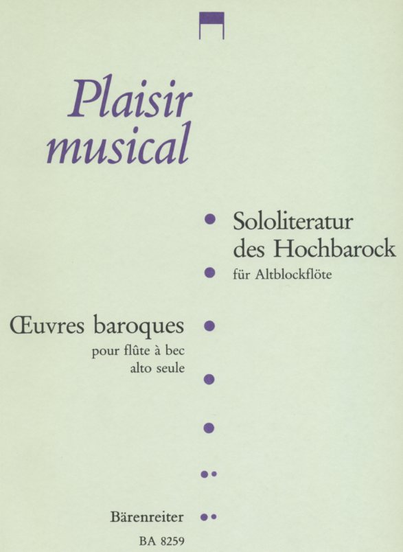 B. Thomas: Sololiteratur des Hochbarock<br>fr Altblockflte (Oboe) solo