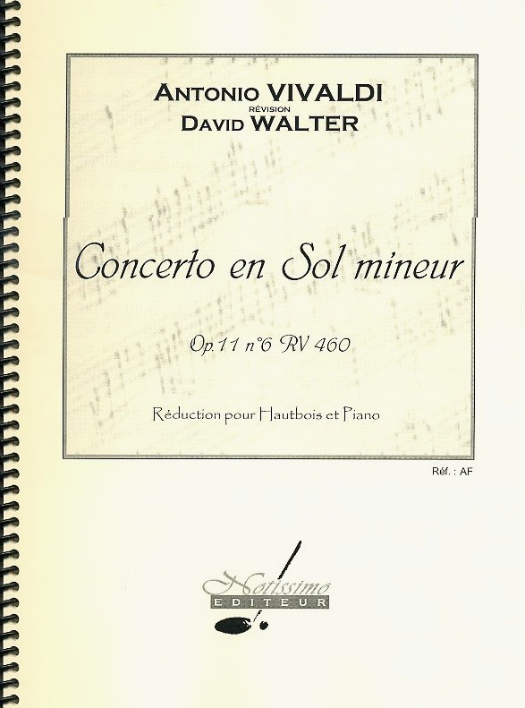 Vivaldi: Oboenkonzert g-moll F XI/6<br>RV 460 - KA / arr. D. Walter