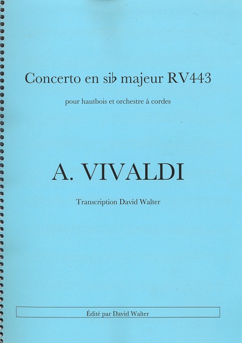 Vivaldi: Oboenkonzert g-moll F X/2<br>RV 443 - KA /ges. von D. Walter