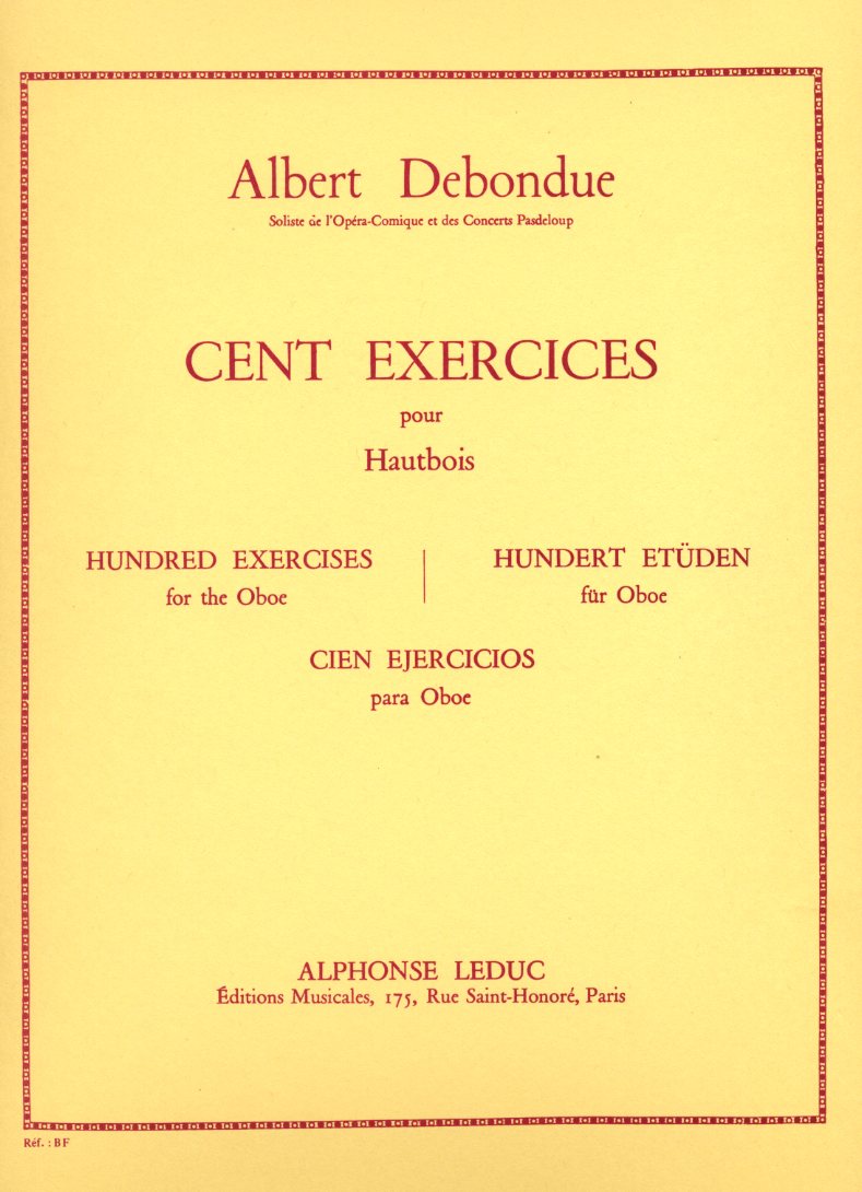A. Debondue: 100 Exercises fr Oboe<br>