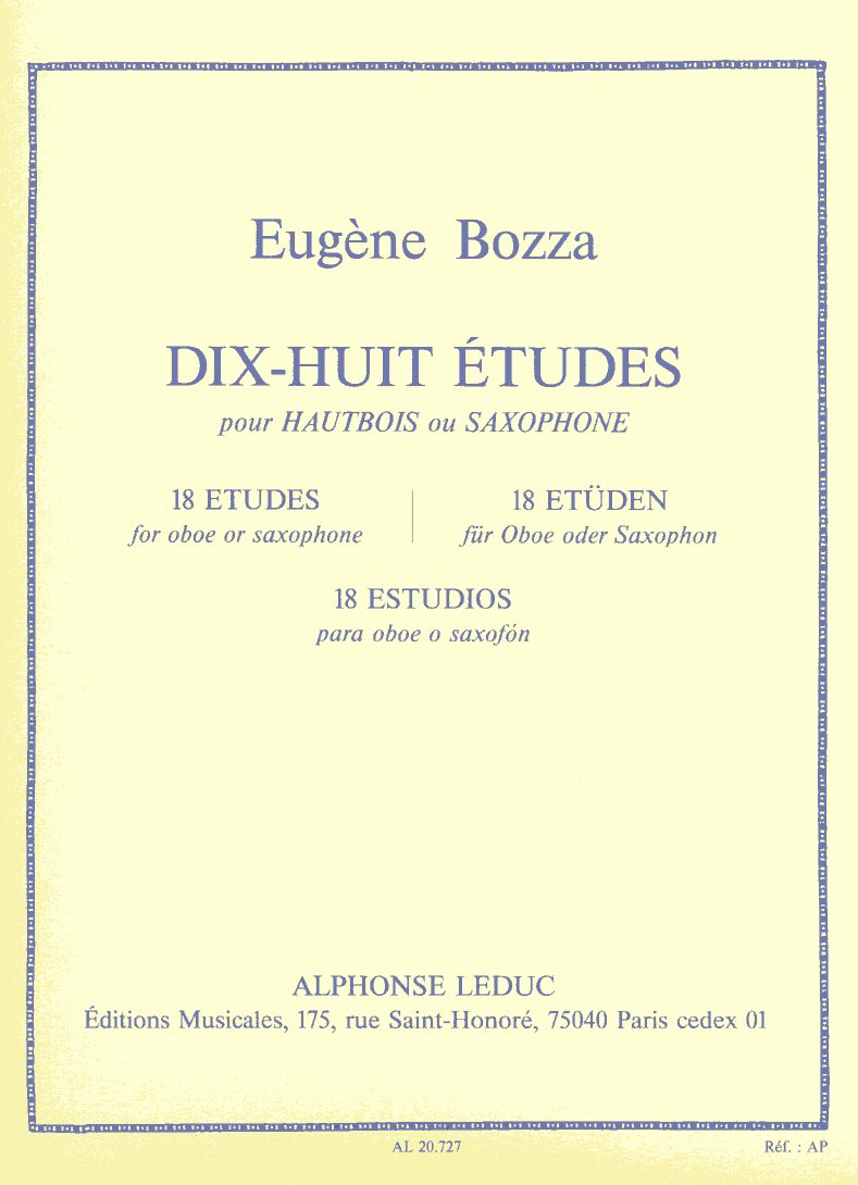 E. Bozza: 18 Etuden fr Oboe/Sax<br>