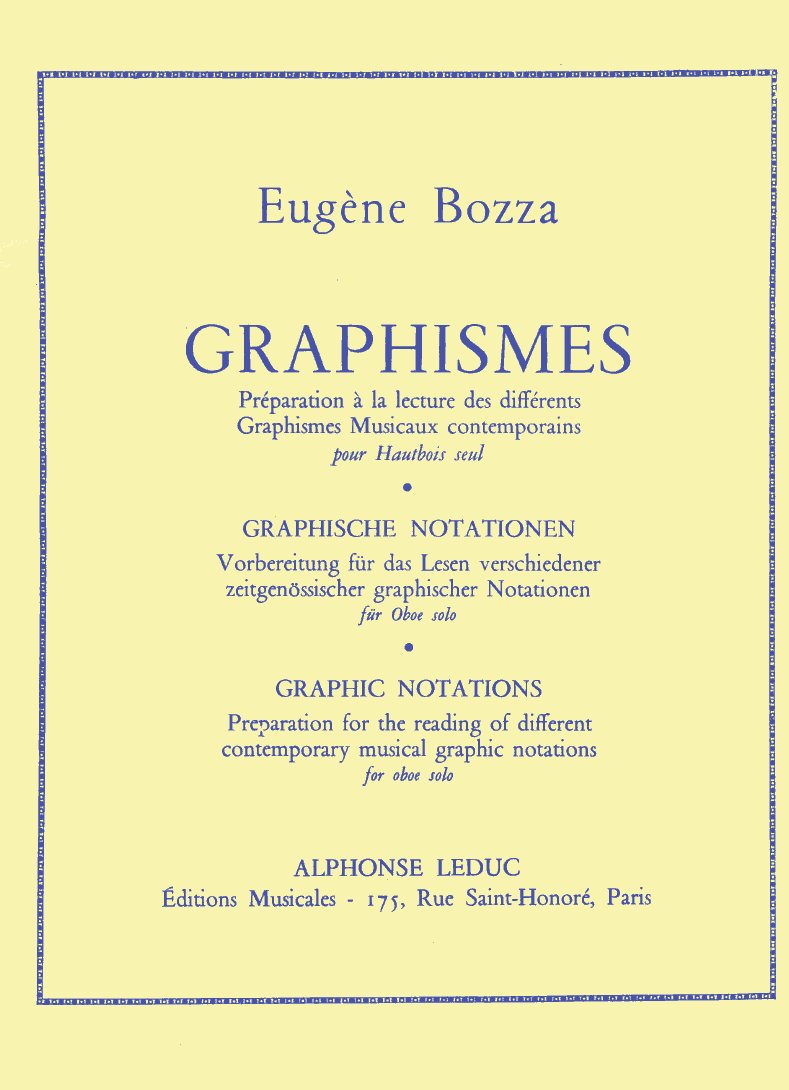 E. Bozza: Graphismes - fr Oboe<br>Lesen zeitgenssischer Notation