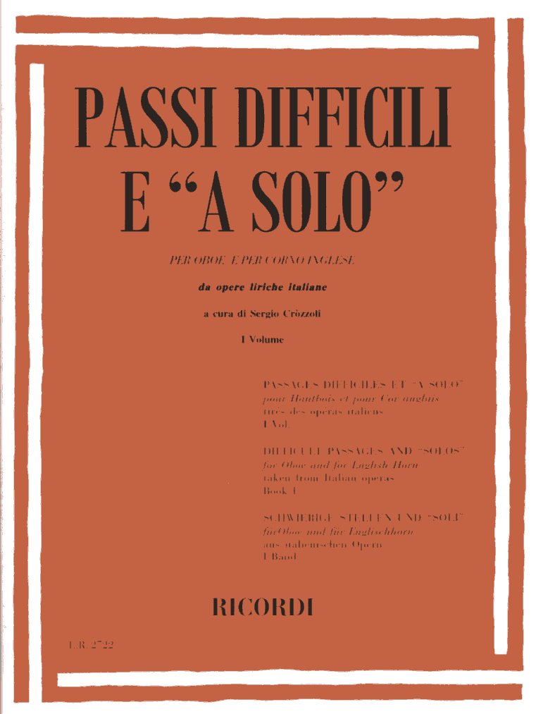 Orchesterstudien fr Oboe Bd. I<br>von Sergio Crozzoli