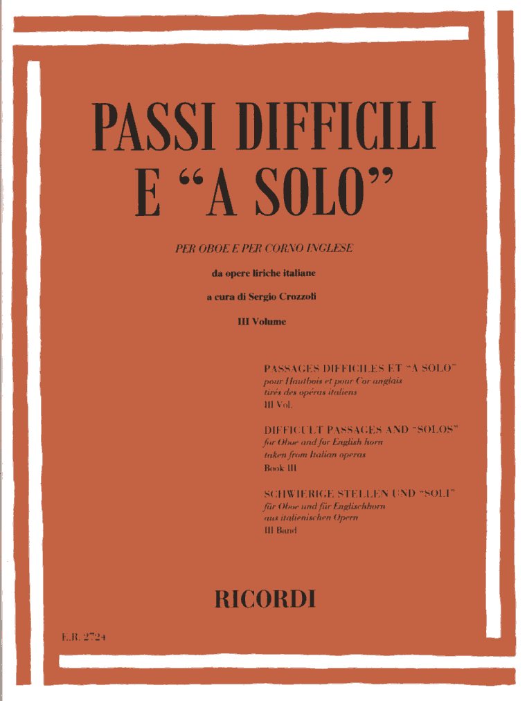 Orchesterstudien fr Oboe Bd. III<br>von Sergio Crozzoli