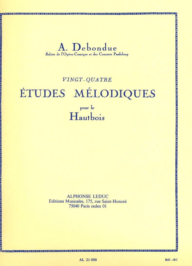 A. Debondue: 24 Etudes Melodiques<br>fr Oboe