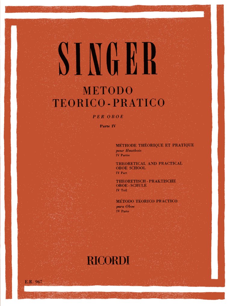 Singer: Methodo Teor.-Practico Oboe IV<br>