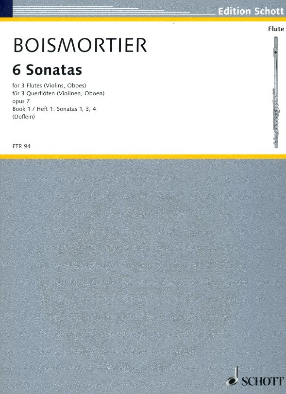 J.B. Boismortier: 6 Sonaten<br>fr drei Querflten ohne Ba / Bd 1