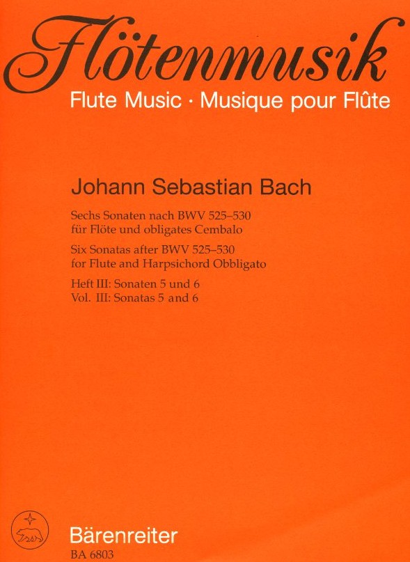 J.S. Bach: 2 Sonaten fr Flte (Oboe) +<br>BC - nach BWV 529 + BWV 530