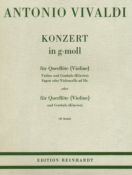Vivaldi: Konzert g-moll fr<br>Querflte (Oboe) + Cembalo
