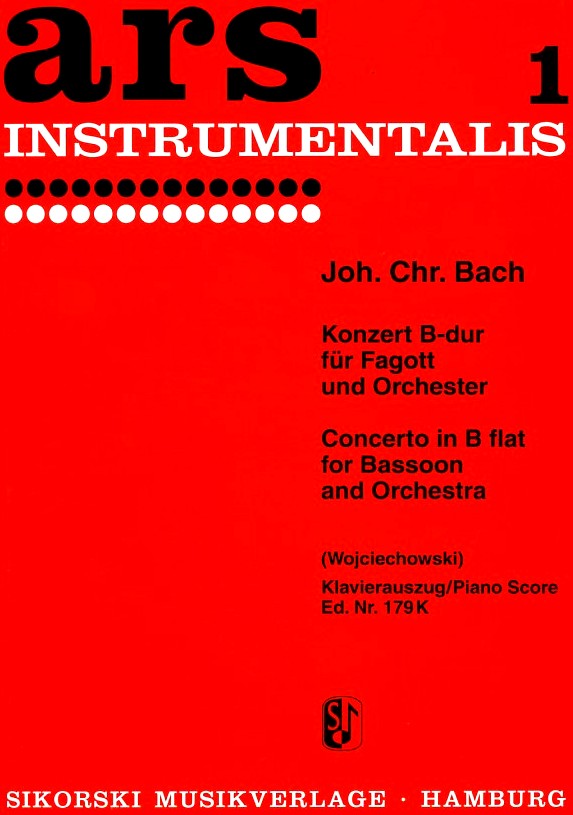 Joh.Chr. Bach: Konzert B-Dur fr<br>Fagott + Orchester - KA