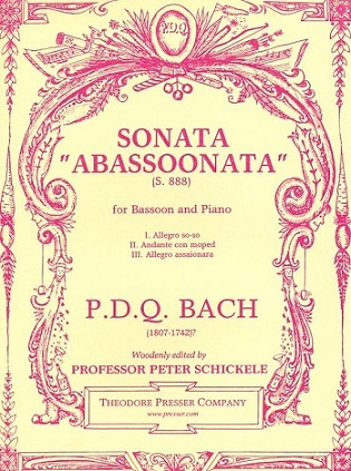 P.D.Q. Bach: Sonata &acute;Abassoonata&acute;<br>fr Fagott + Klavier