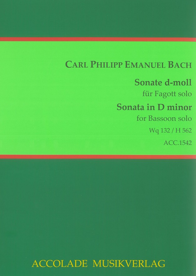 C.Ph.E. Bach: Sonate in d-moll Wq 132<br>Fagott-Solo - (orig.Flte) - Accolade
