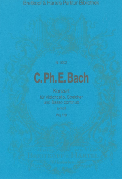 C.Ph.E. Bach: Konzert a-moll Wq 170<br>Cello (Fagott ) +Orchester -Partitur