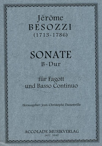 Besozzi: Sonate B-Dur<br>fr Fagott + BC - Hgb. Dassonville