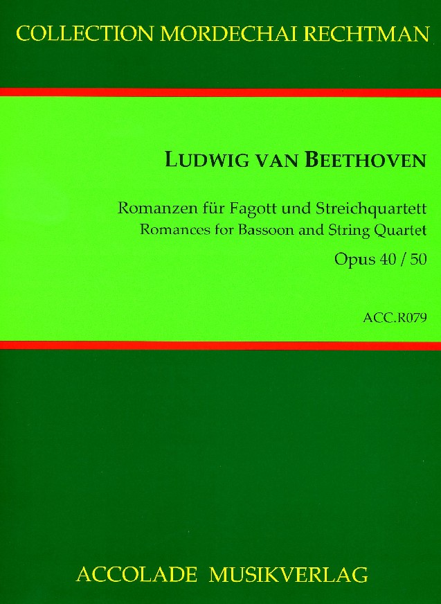 L.v.Beethoven: Romanzen op. 40 + 50<br>fr Fagott + Streichquartett /Stimm+Part