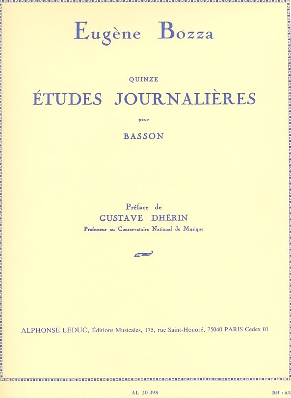 E. Bozza: 15 Etudes journalieres op. 64<br>fr Fagott