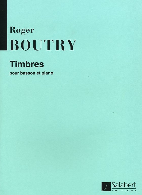 R. Boutry: Timbres (1980) fr Fagott +<br>Klavier