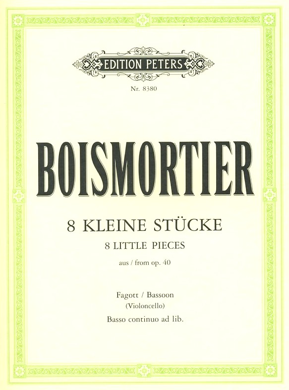 J.B. Boismortier: 8 kleine Stcke<br>aus op. 40 fr Fagott + BC