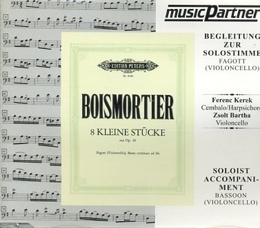J.B. Boismortier: 8 kleine Stcke<br>aus op. 40 fr Fagott + BC / CD-Begl.