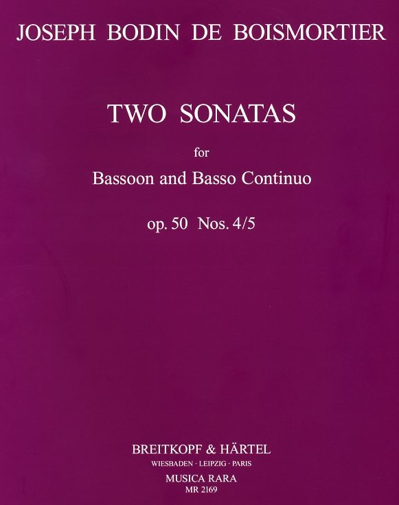 J.B. Boismortier: Sonaten op.50/4-5<br>d-moll + c-moll fr Fagott + BC