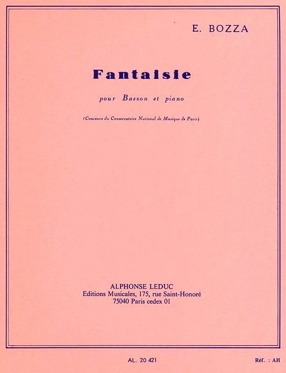 E. Bozza: Fantasie<br>fr Fagott + Klavier